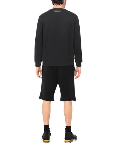 Man Sweatshirt Black Size S Cotton, Polyester