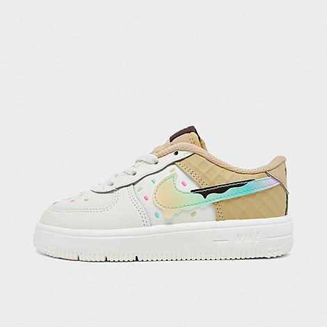 Kids Toddler Force 1 Low Casual Shoes in Sail/Sesame/Bleached Turquoise