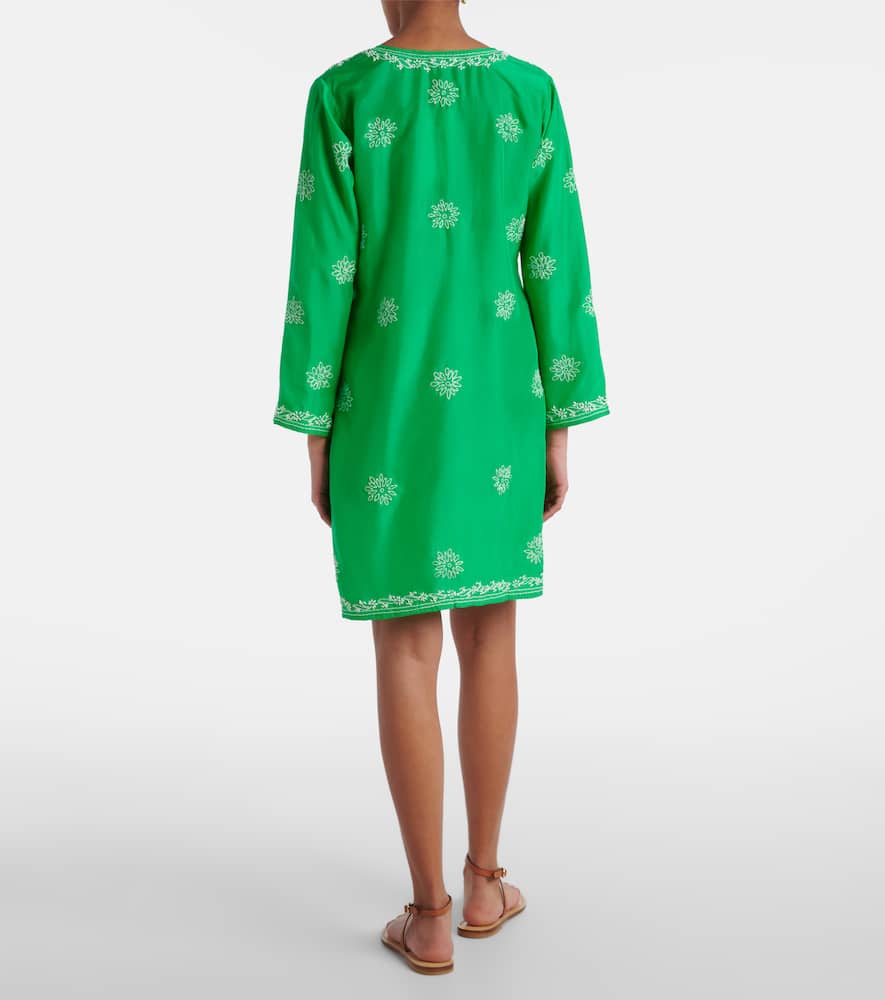 Embroidered silk tunic