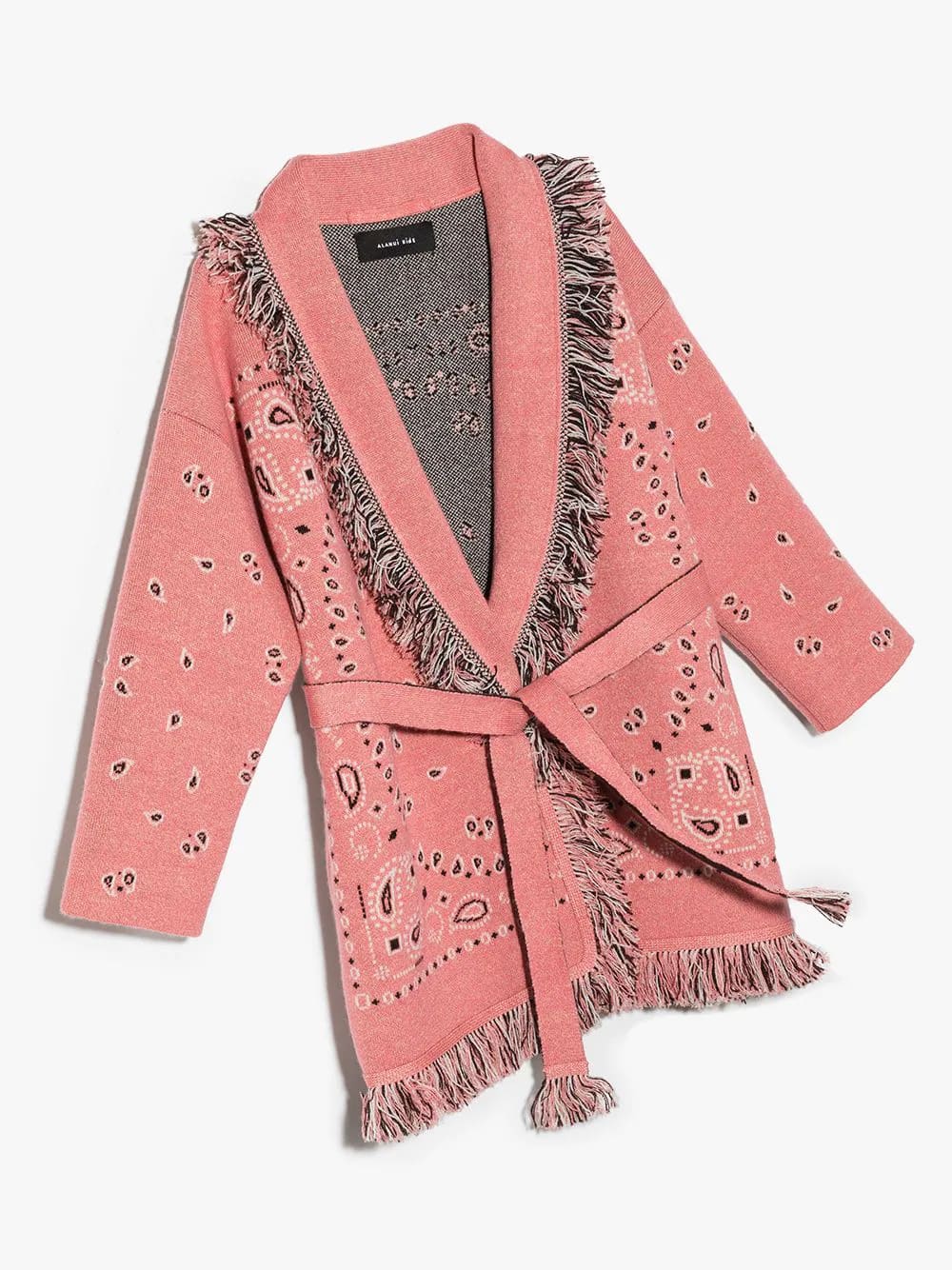 Kids Pink Bandana Jacquard Icon Cardigan