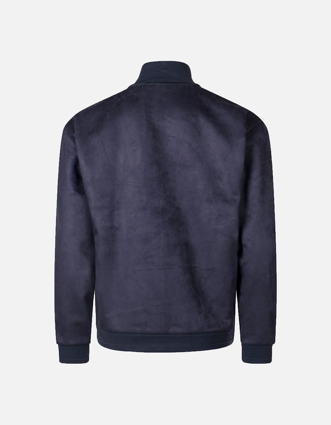 Men's Boss Sutton Suede Full Zip Jacket Dark Blue - Size: 44