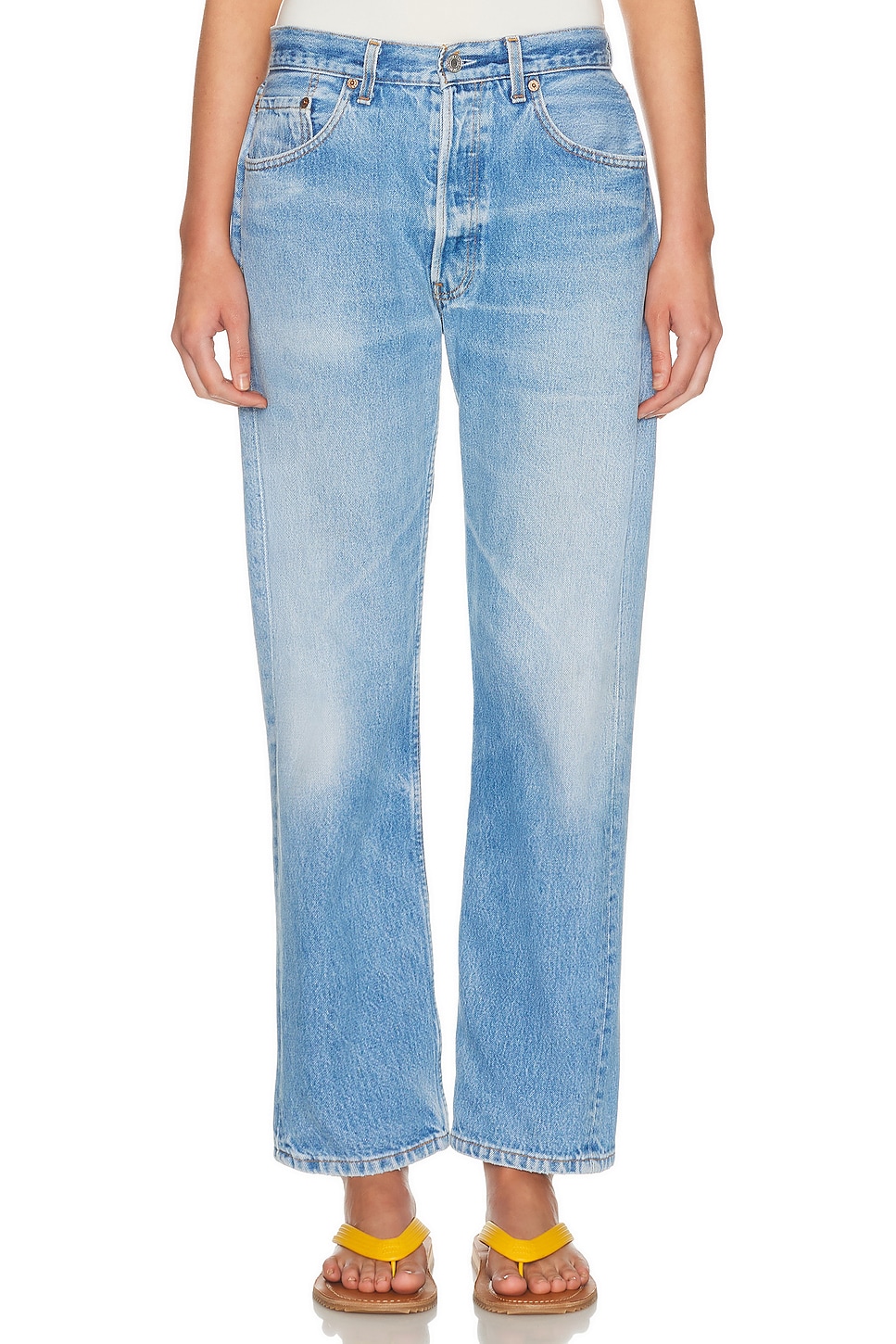 Aligrace Vintage Signature Jean in Light Medium - Blue. 24 also , 26, 27, 28