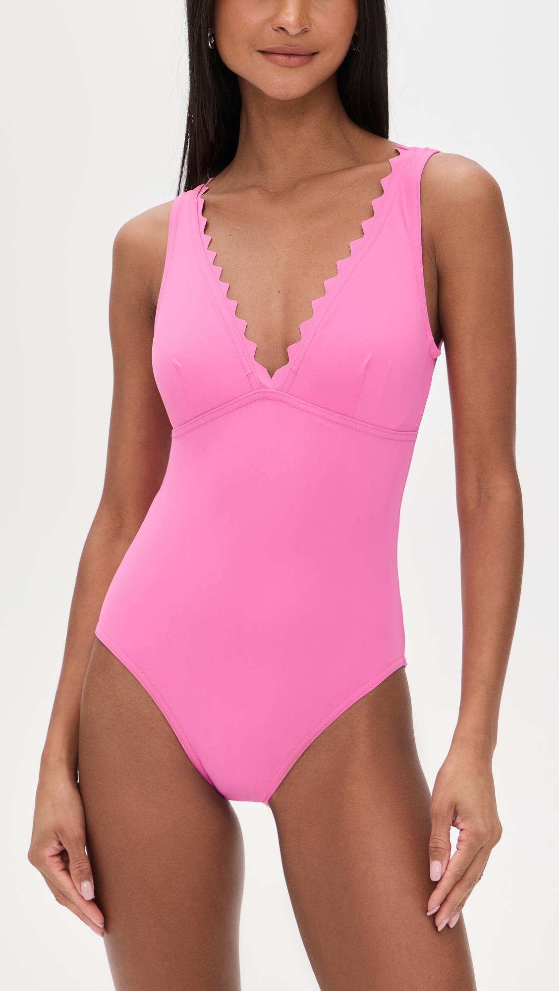 Ins V Neck Silent Underwire Tank Swimsuit Zinnia