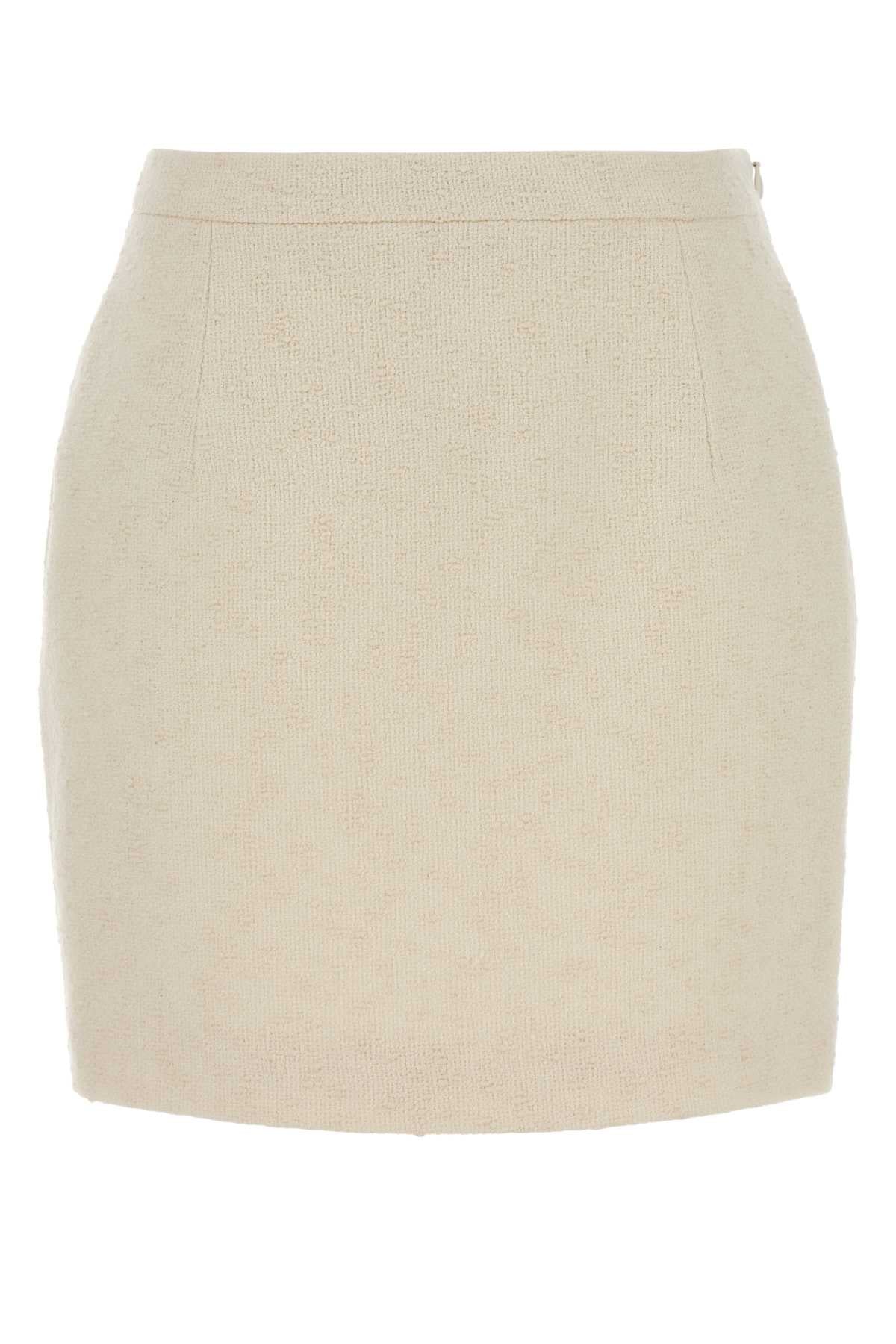 Boucle Mini Skirt — Beige