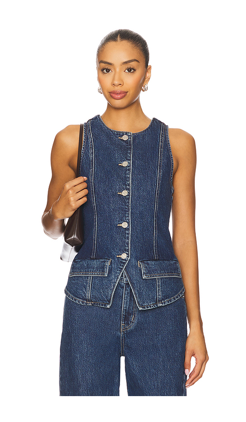 Show Me Your Mumu Midland Vest Top in Blue. XS. Also in L, M