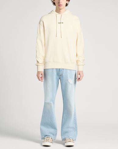 Man Sweatshirt Cream Size M Cotton