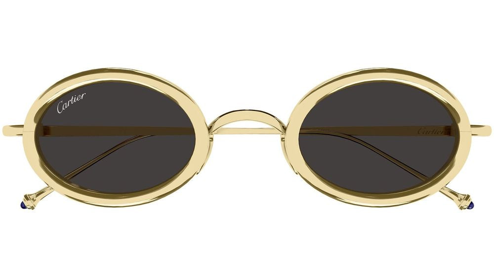 CT0649S Oval-Shaped Metal Frame Sunglasses — Gold
