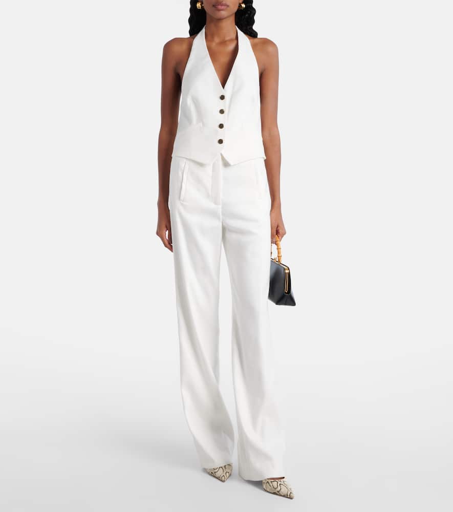 Jude linen-blend wide-leg pants