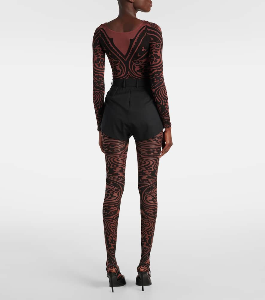 Wolford x Etro Tattoo paisley bodysuit
