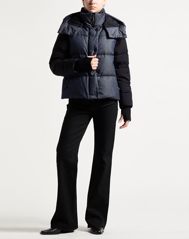 Woman Puffer Midnight blue Size 4 Polyester, Cotton, Polyamide