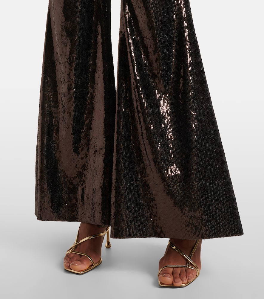 Sequined flared pants