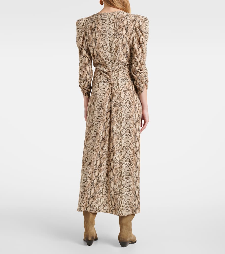 Albini printed silk-blend midi dress