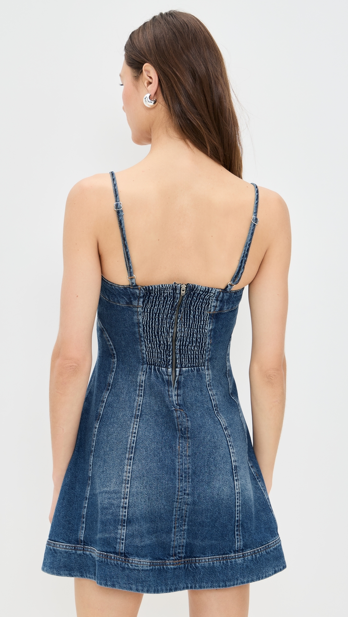 Reformation Elma Denim Mini Dress Monterey