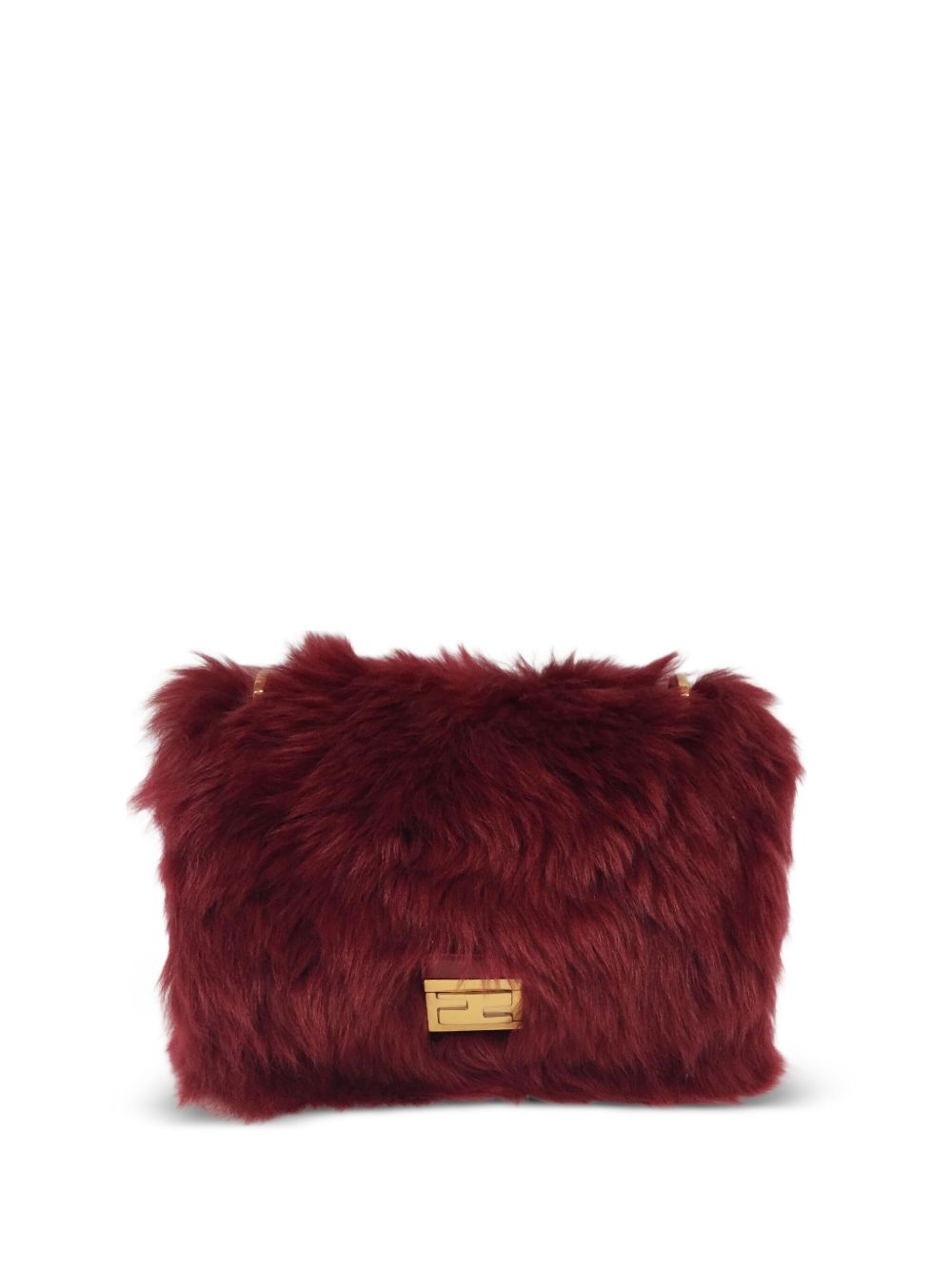 Faux-fur tote bag - Red