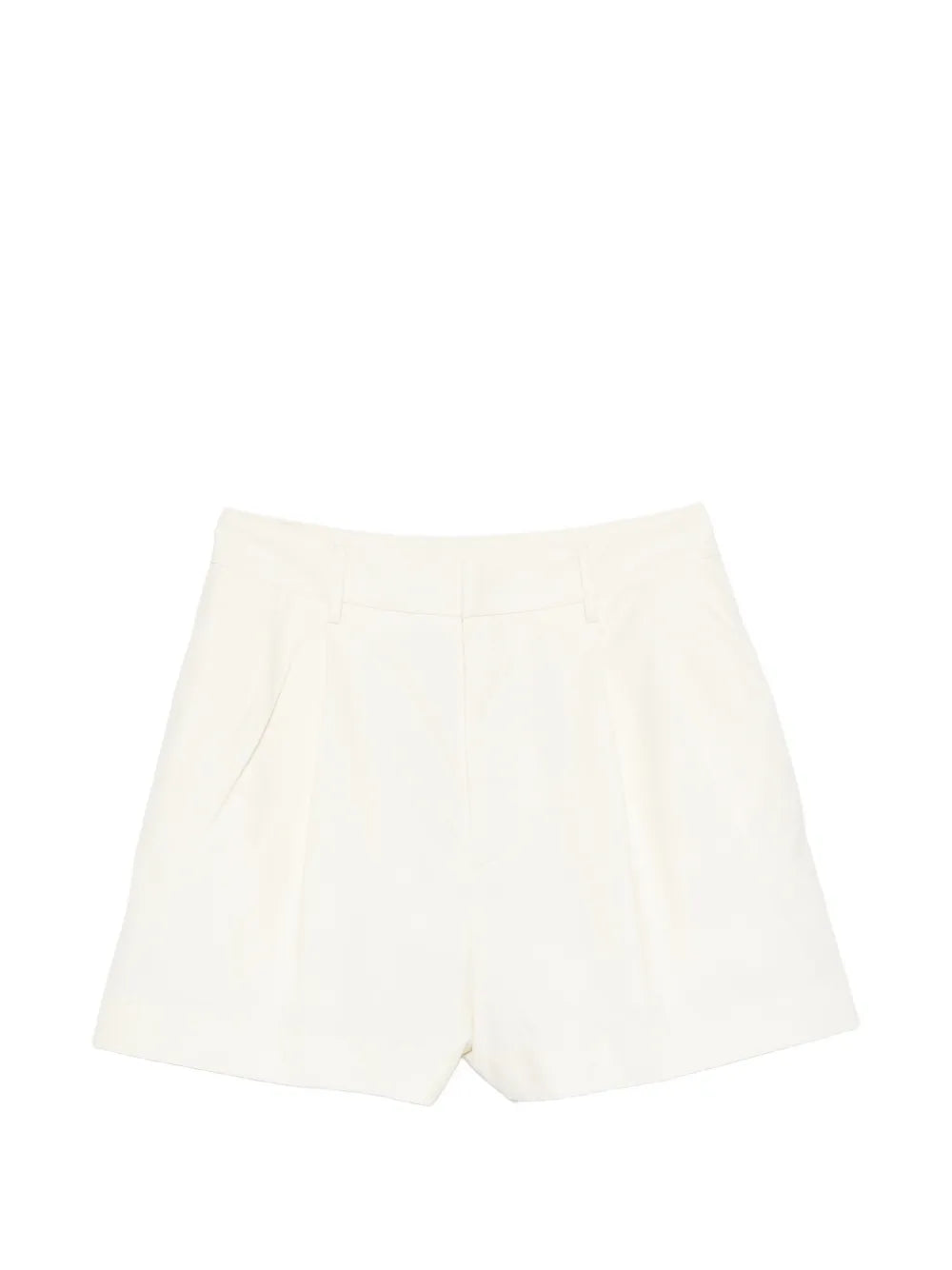 Pleated-Detail Shorts — Off-white