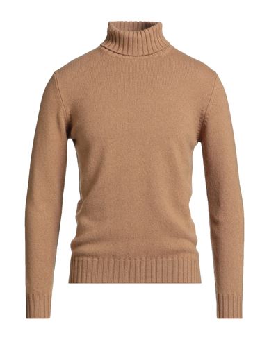 Man Turtleneck Camel Size 38 Cashmere