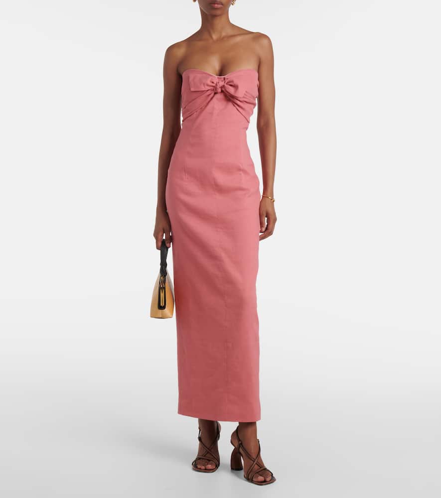 Rahel linen and cotton-blend maxi dress