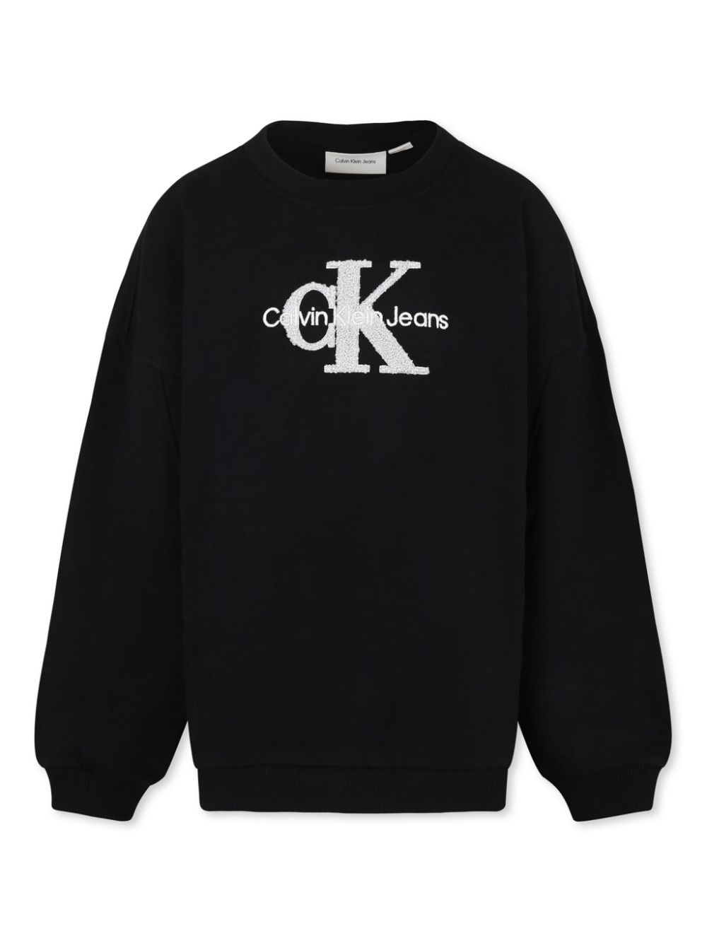 Embroidered-logo sweater - Black