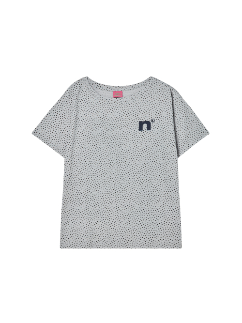 STAR OFF SHOULDER TEE GREY