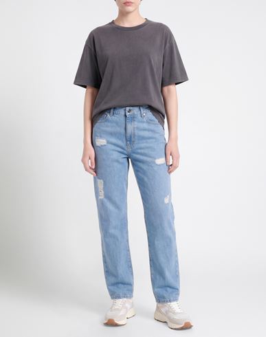 Woman Jeans Blue Size 10 Cotton, Elastane