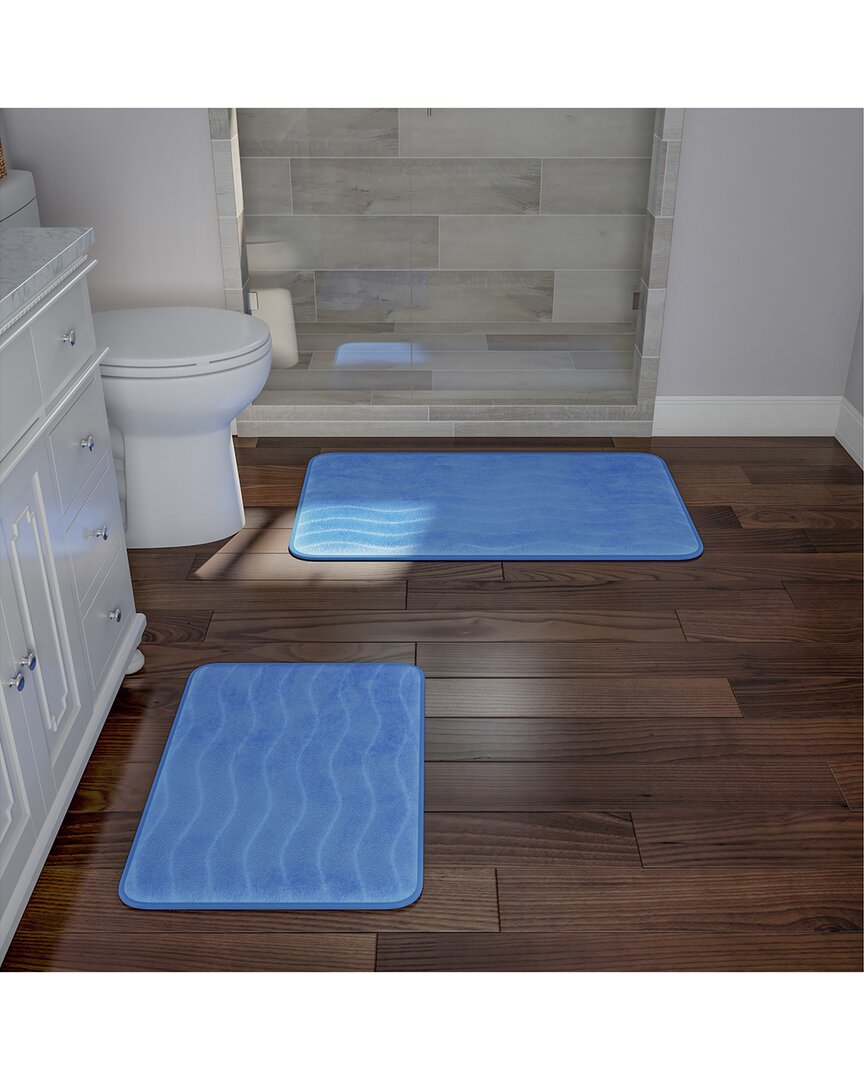 2Pc Soft Memory Foam Bath Mat Set