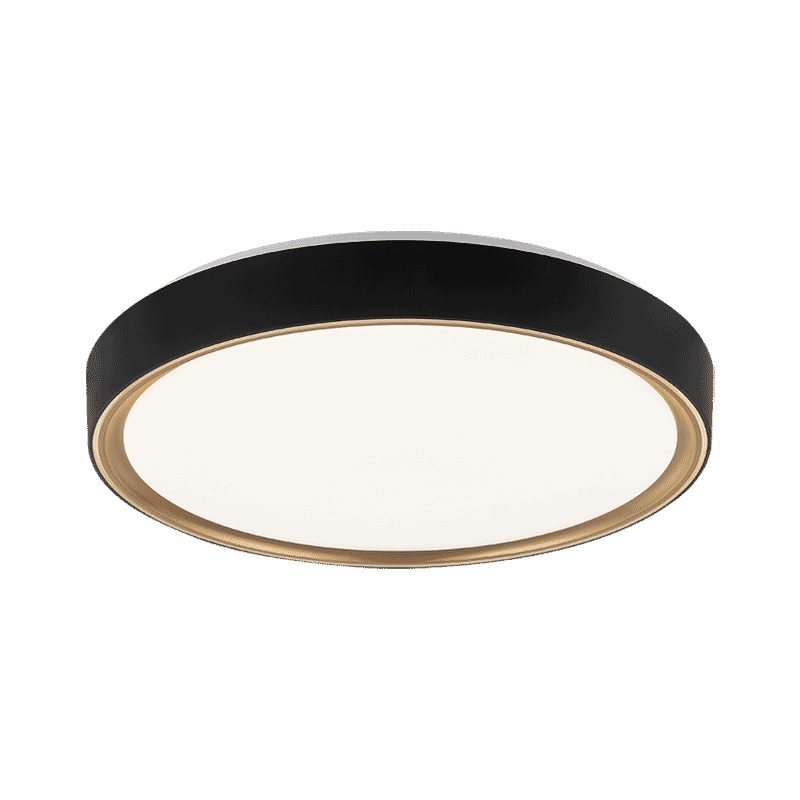 Matteo Alamus 2-Light Ceiling Light In Aged Gold Brass With Matte Black