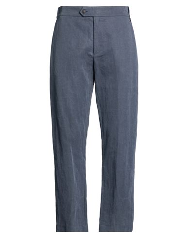 Man Pants Slate blue Size 36 Cotton, Linen