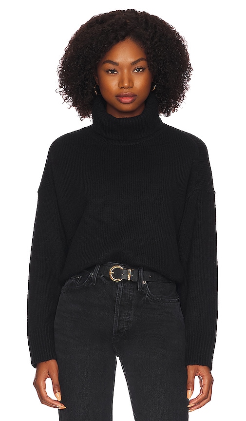 525 America Relaxed Turtleneck Sweater in Black. - XS also in L, M