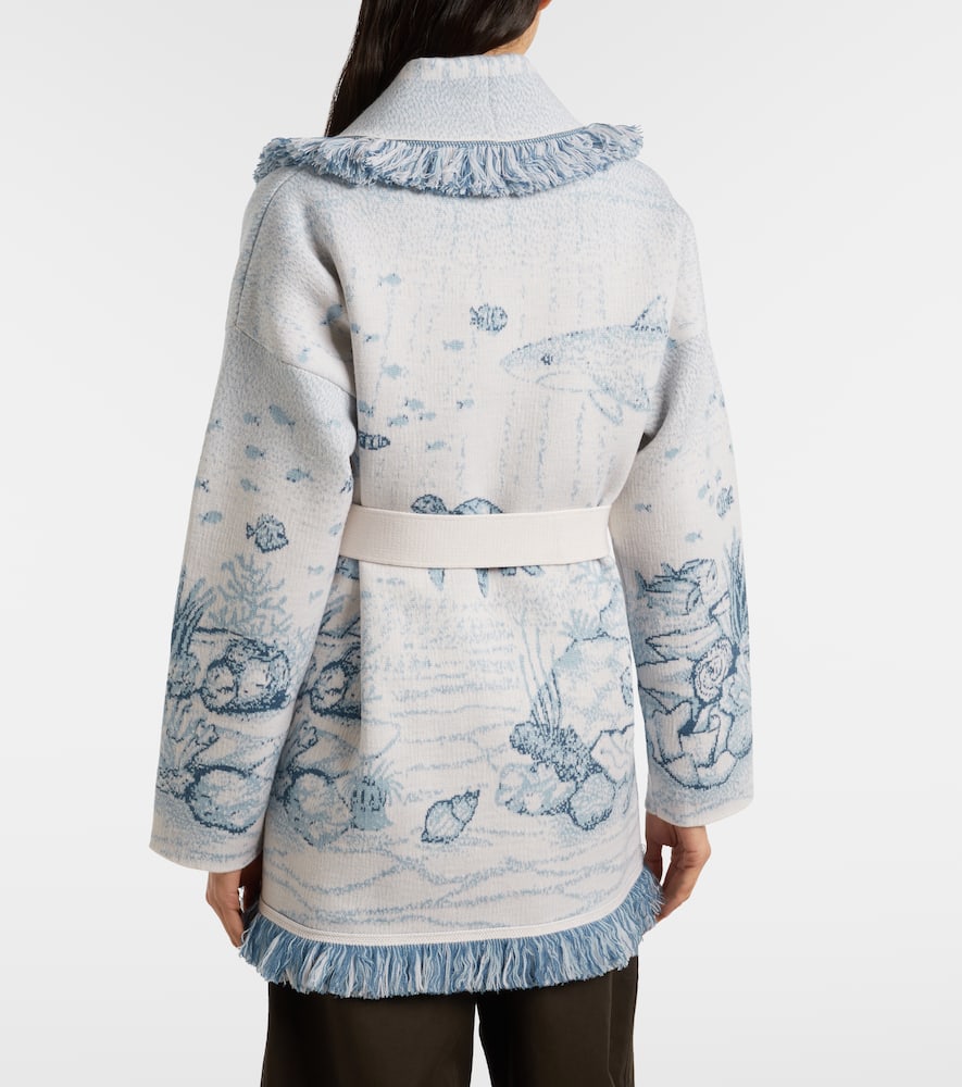 Deep In The Ocean wool-blend cardigan