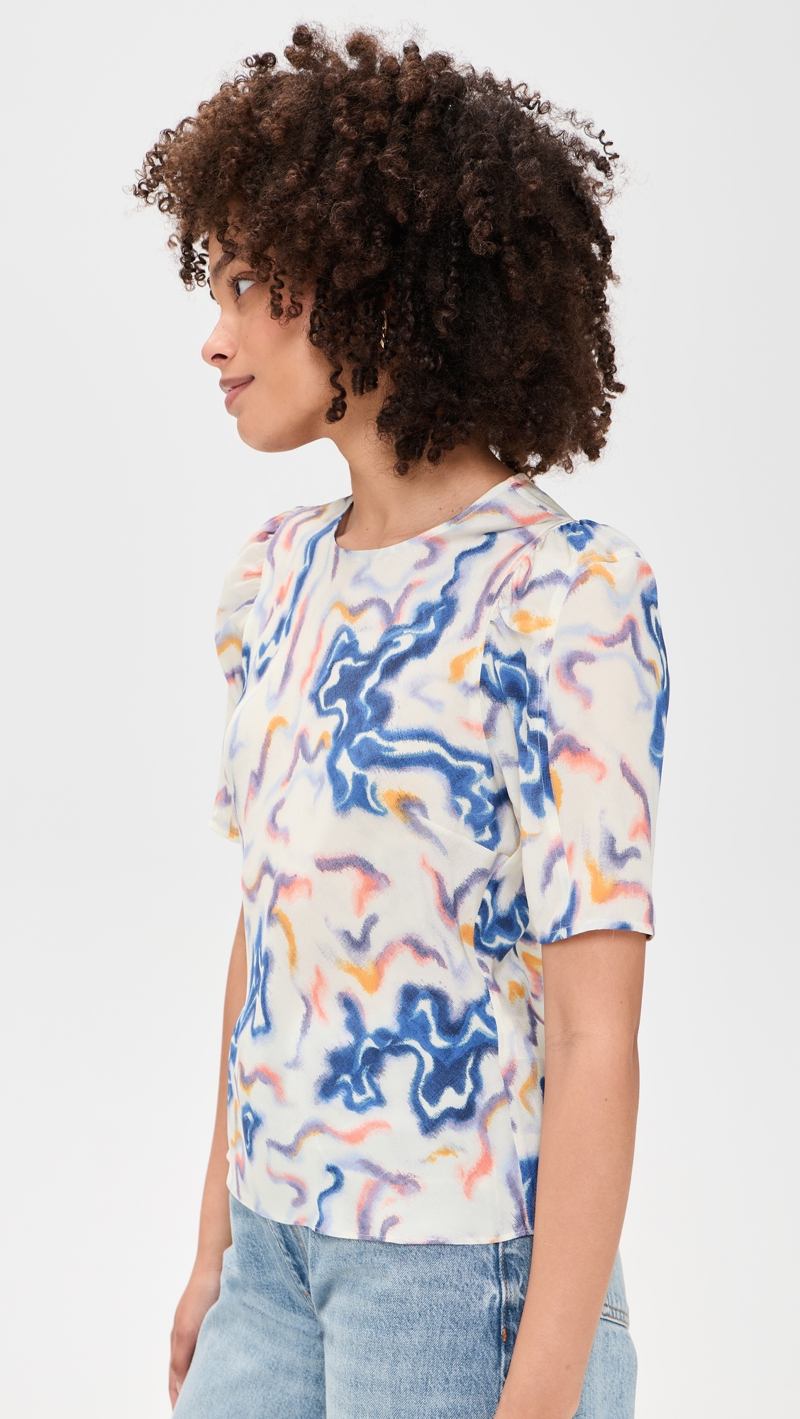 Corine Silk Top Prism