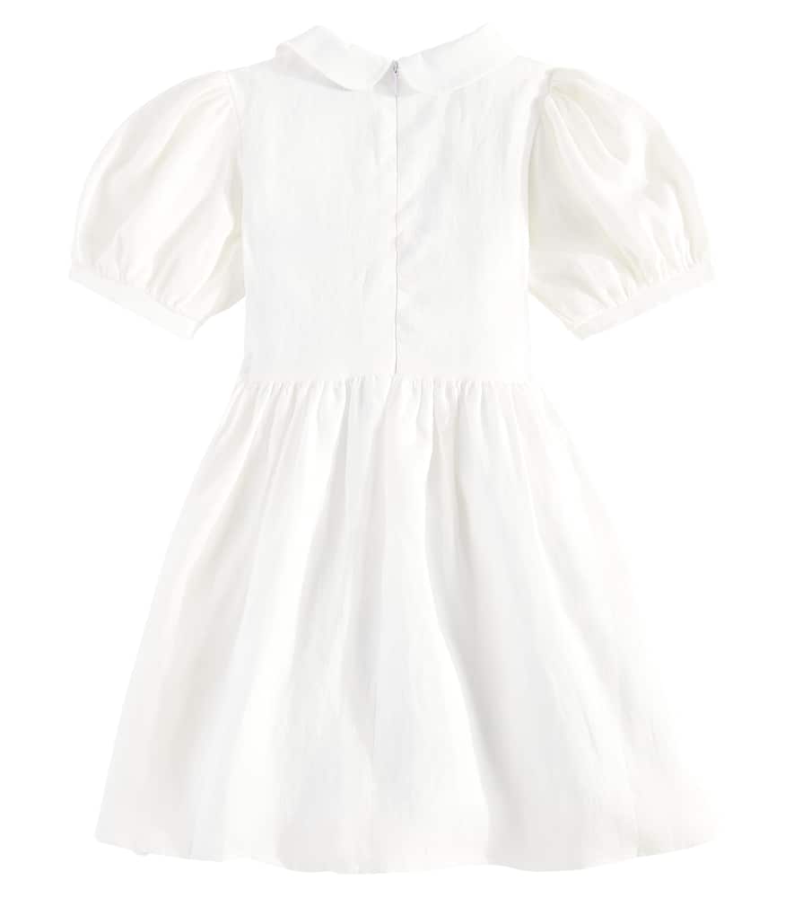 Embroidered linen dress