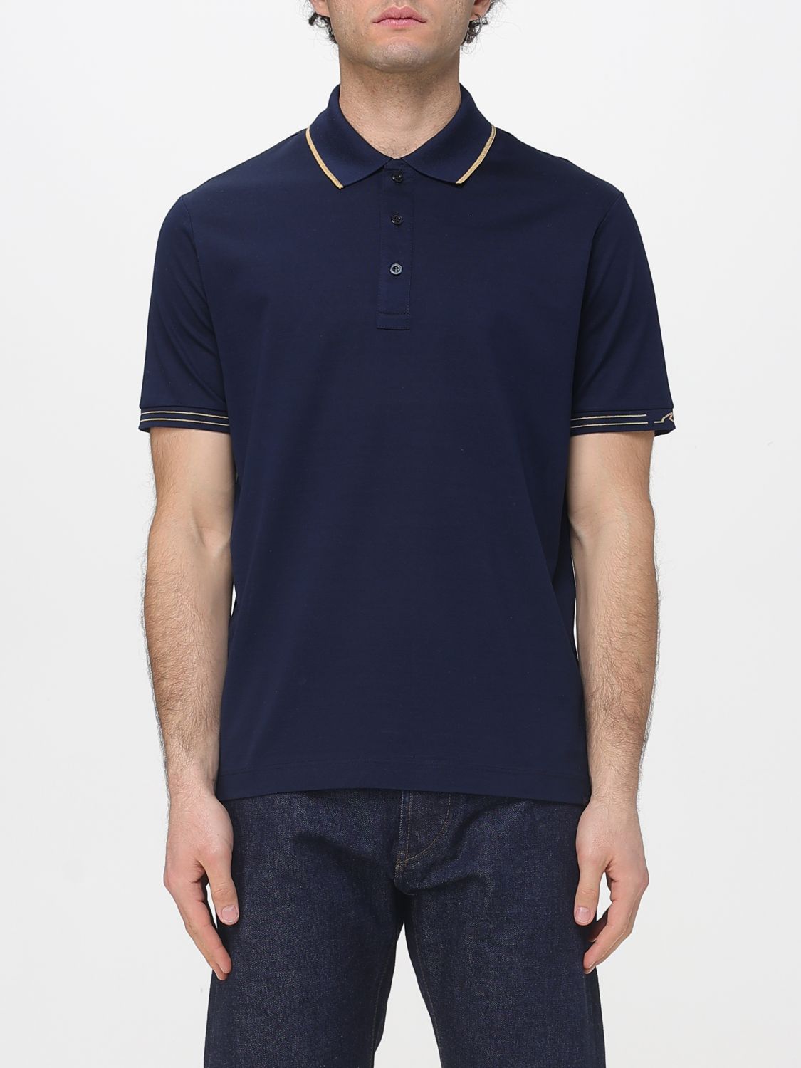 Polo Shirt Men color Blue