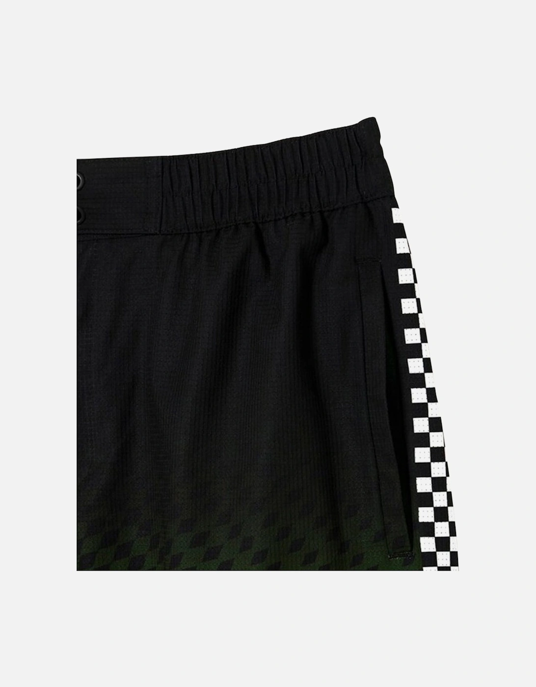 Men's Men's Lacoste Green Checkerboard Two Tone Ombré Print Swim Shorts