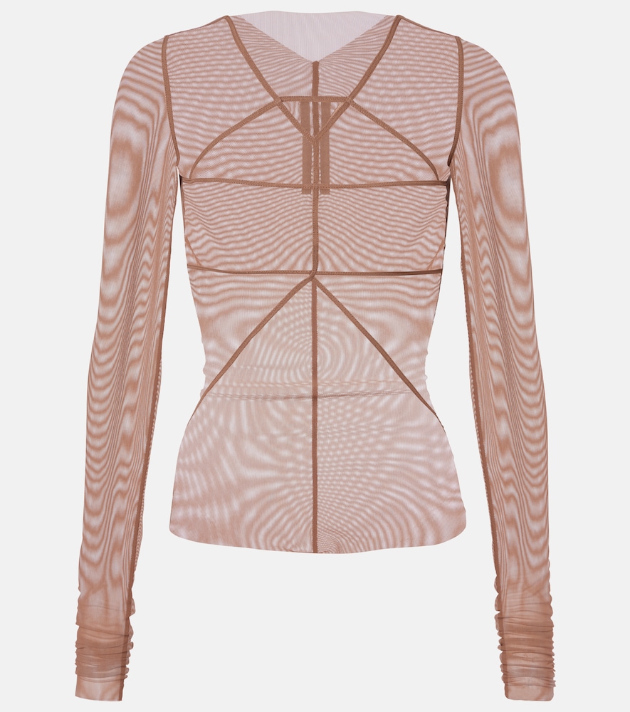 Temple sheer tulle top
