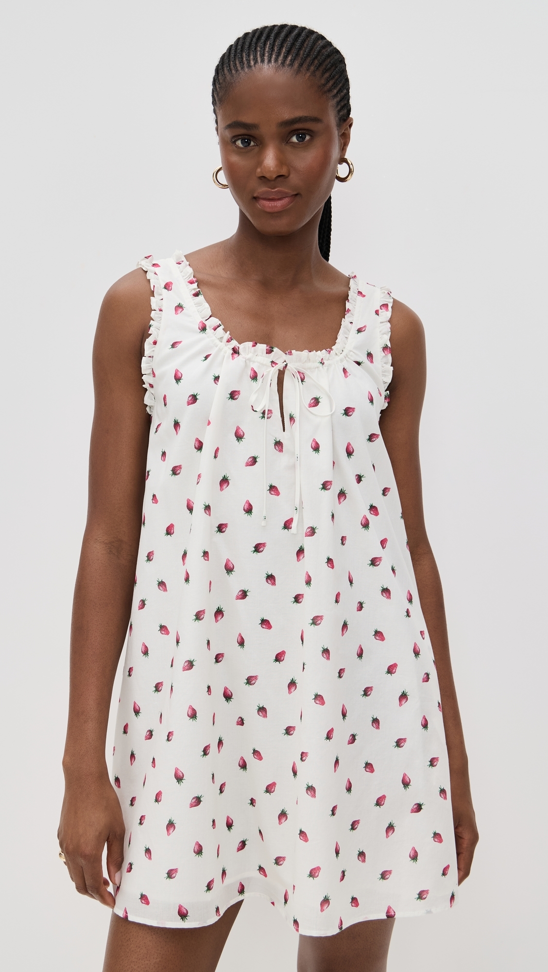 Juni Mini Dress Ivory Strawberry