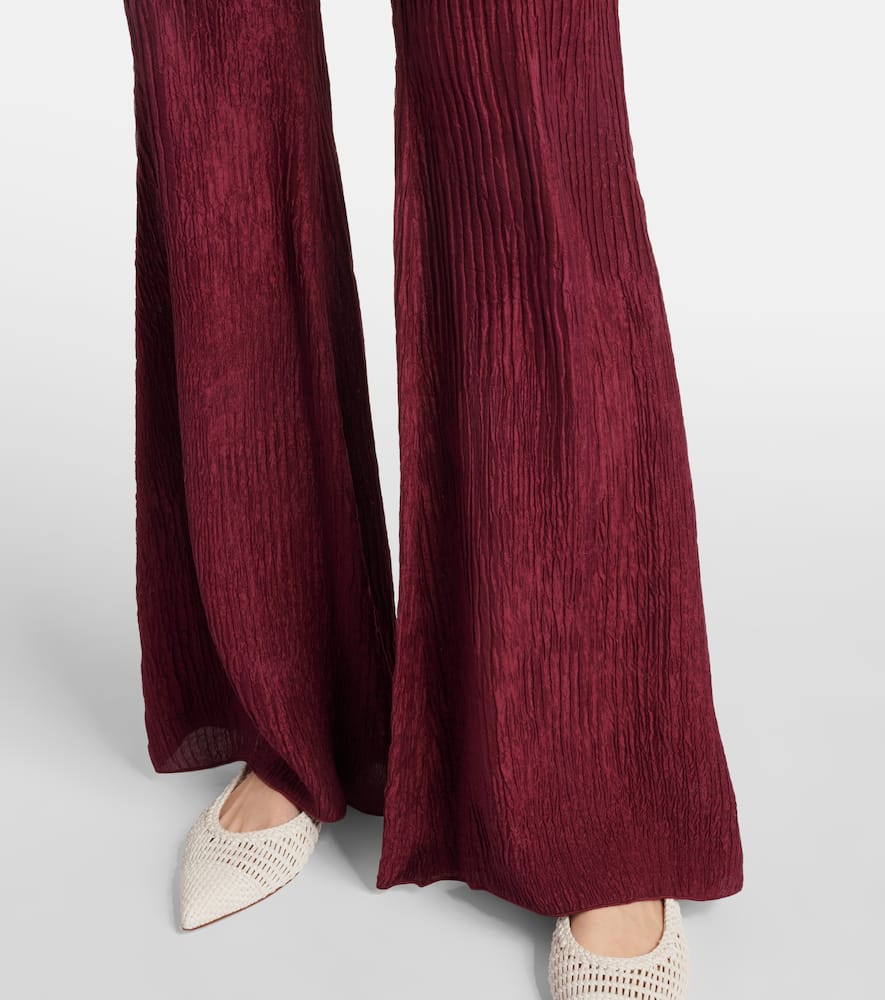 Claude silk flared pants