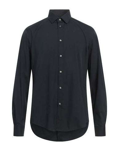 Man Shirt Midnight blue Size 15 ¾ Cotton, Polyamide, Elastane