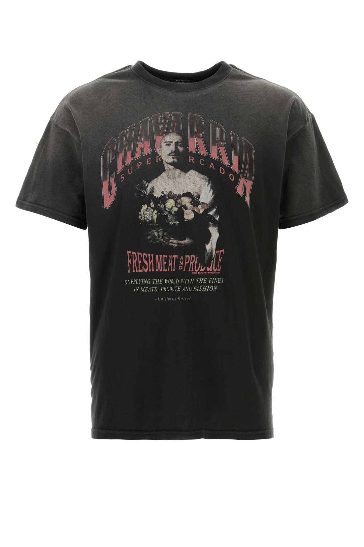 Black T-Shirt With Vintage Graphic Print