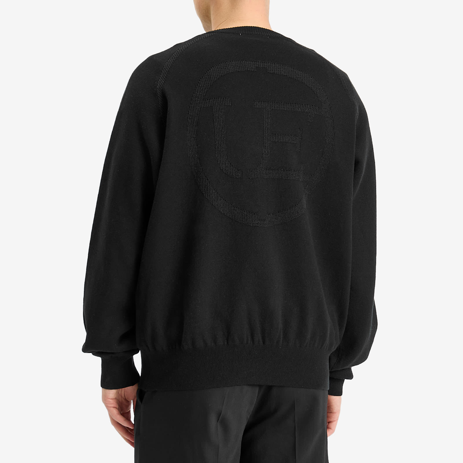 Uniform Experiment Men's UE Jacquard Logo Knit Sweater in Black