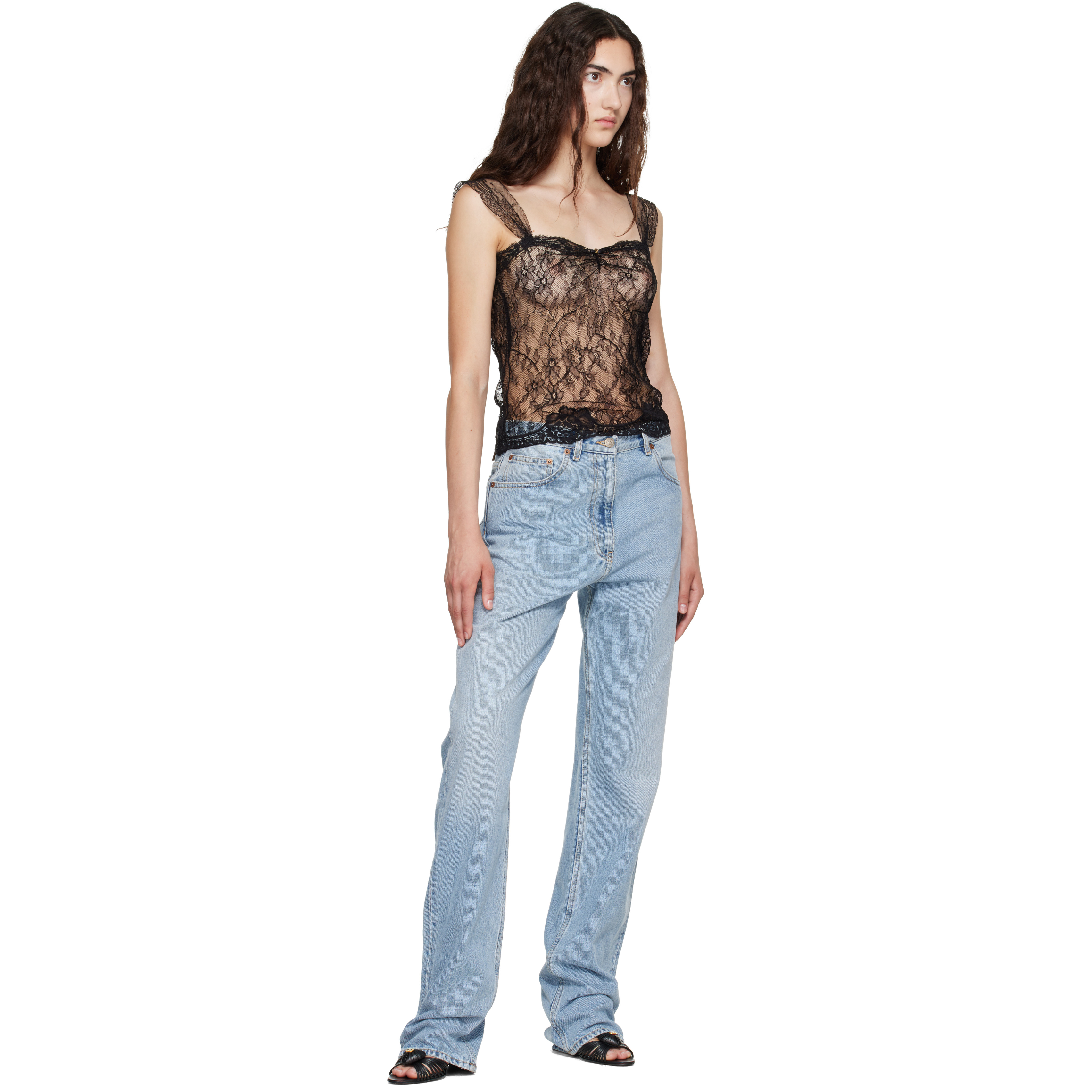 Black Lace Tank Top