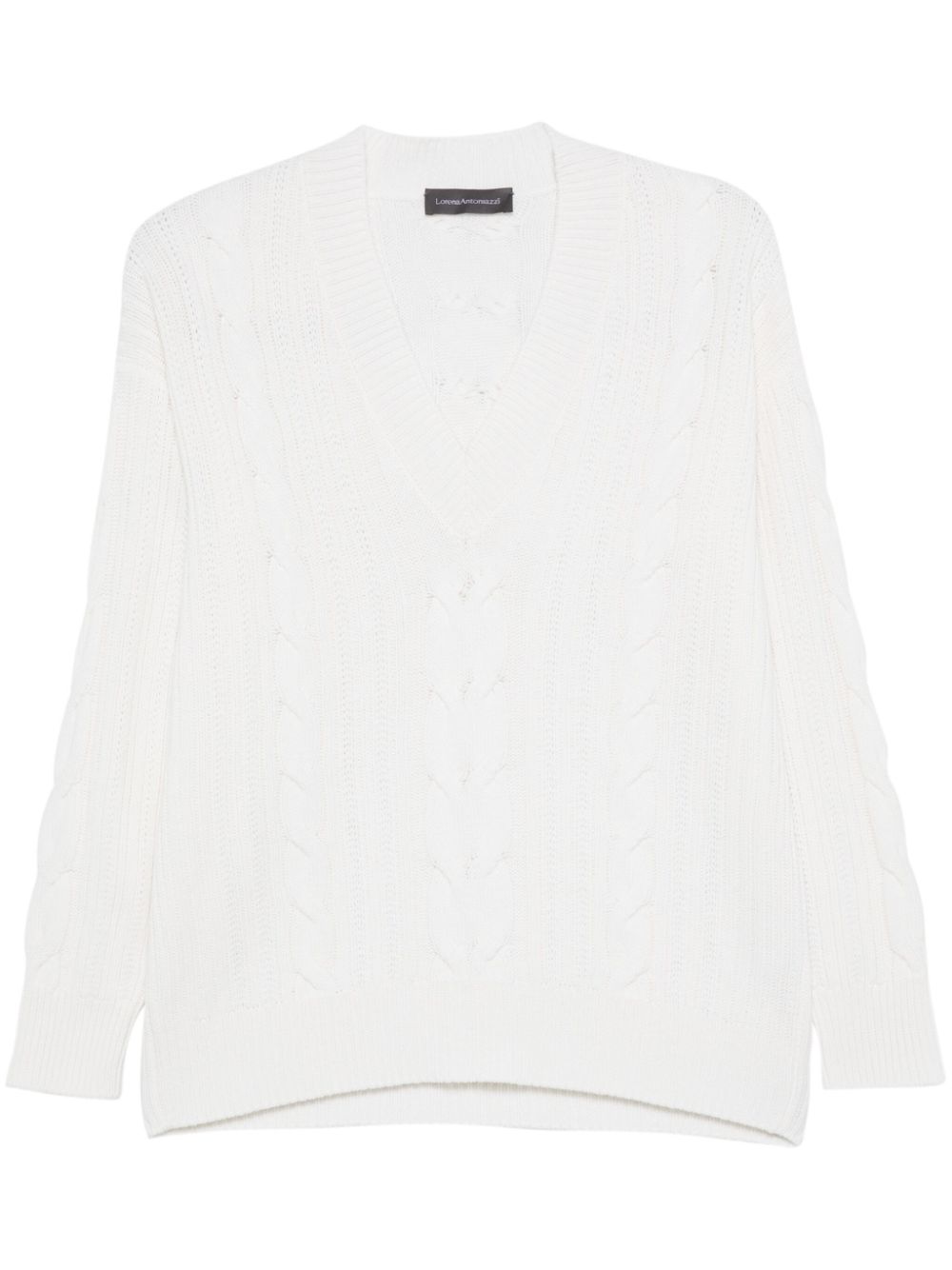 Cable-knit sweater - Neutrals