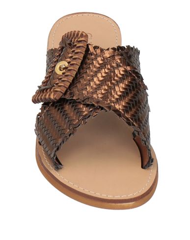 Woman Sandals Bronze Size 9 Textile fibers
