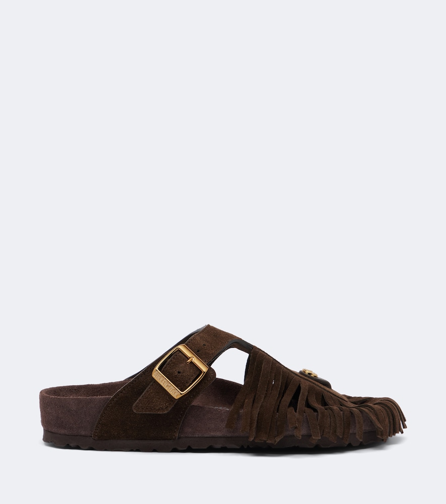 X Birkenstock Gizeh fringed suede sandals