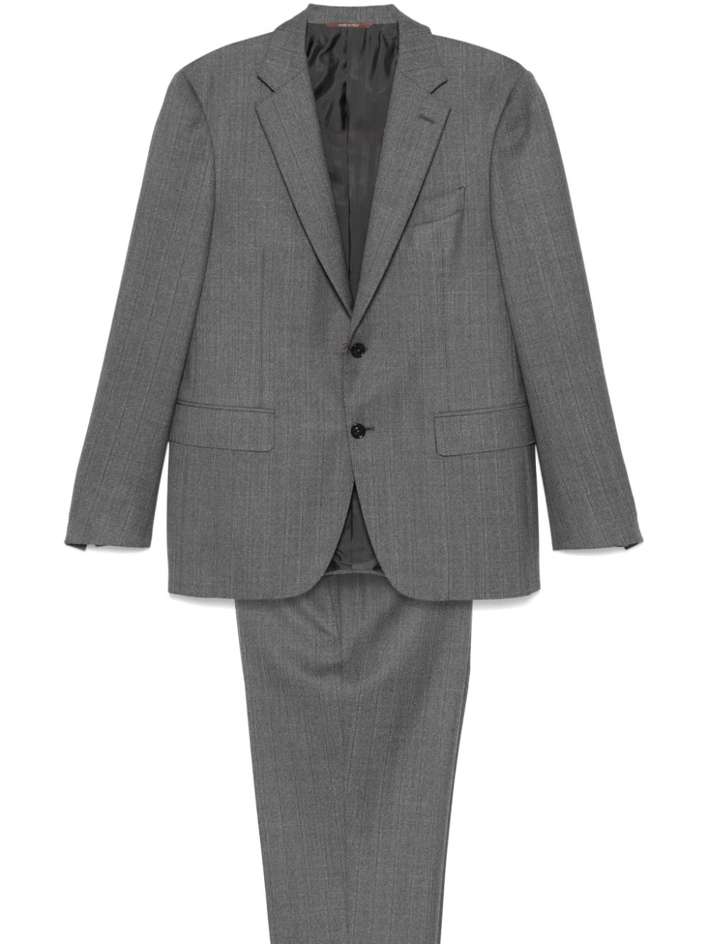 Herringbone-pattern suit - Grey