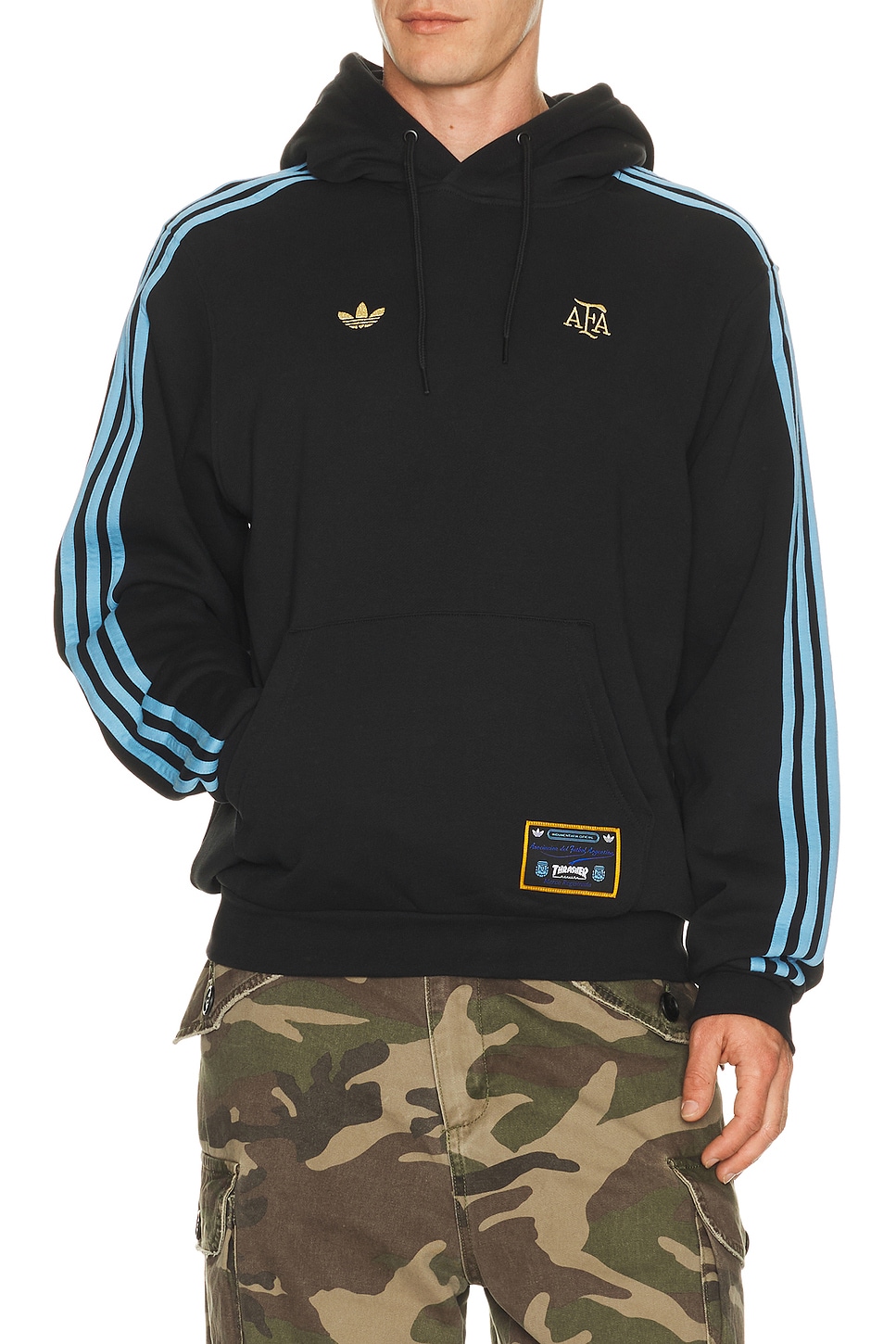 Adidas Originals x Thrasher Magazine x AFA Hoodie in Black - Black. XS also in