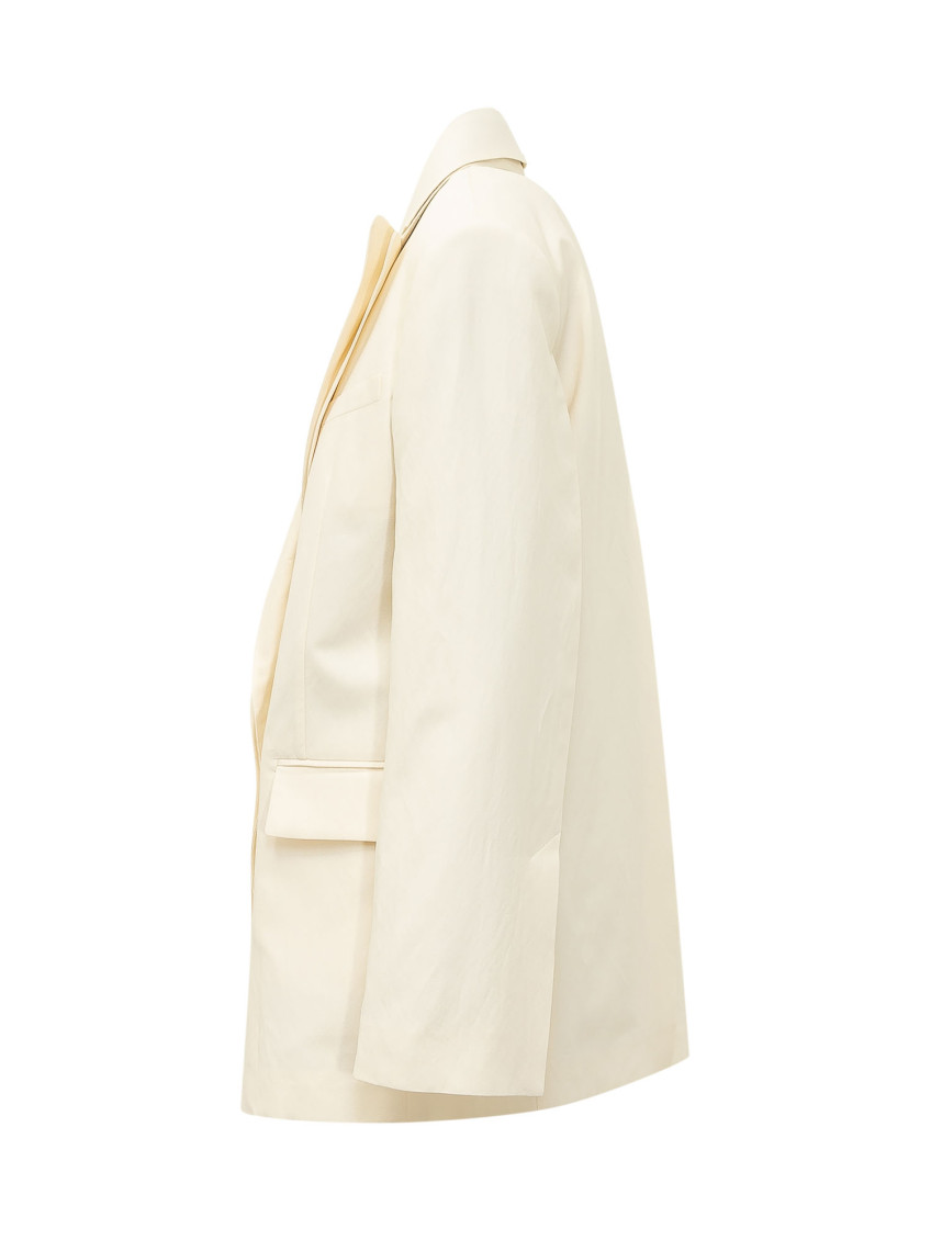 Double-collar Blazer In Viscose Blend
