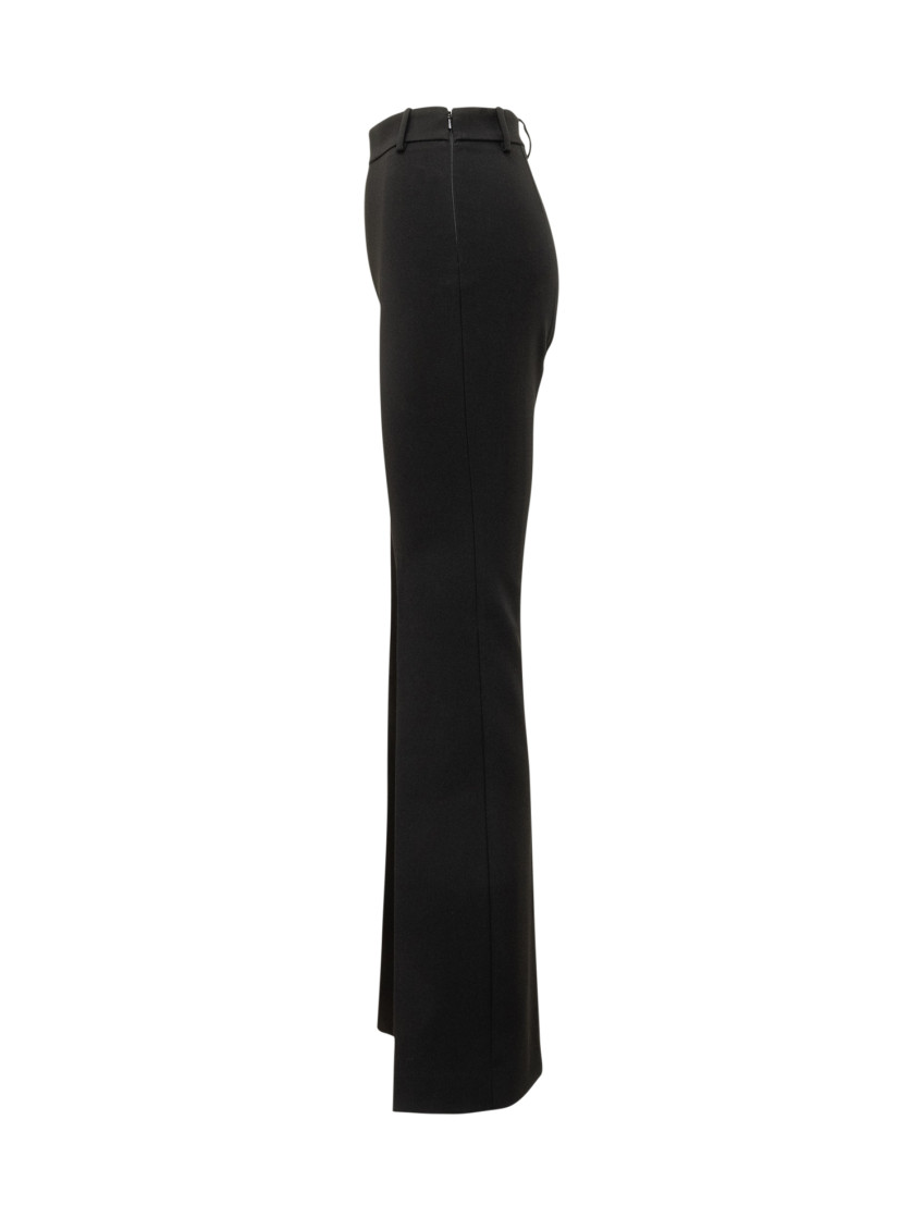 Black Straight Flat Front Pants