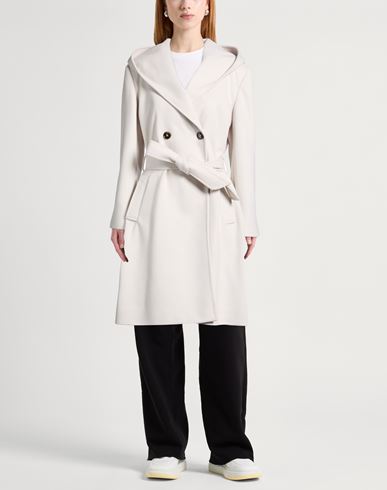 Woman Coat Ivory Size 6 Wool, Polyester, Acrylic