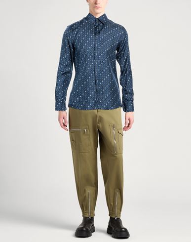 Martini Man Shirt Blue Size 15 Silk