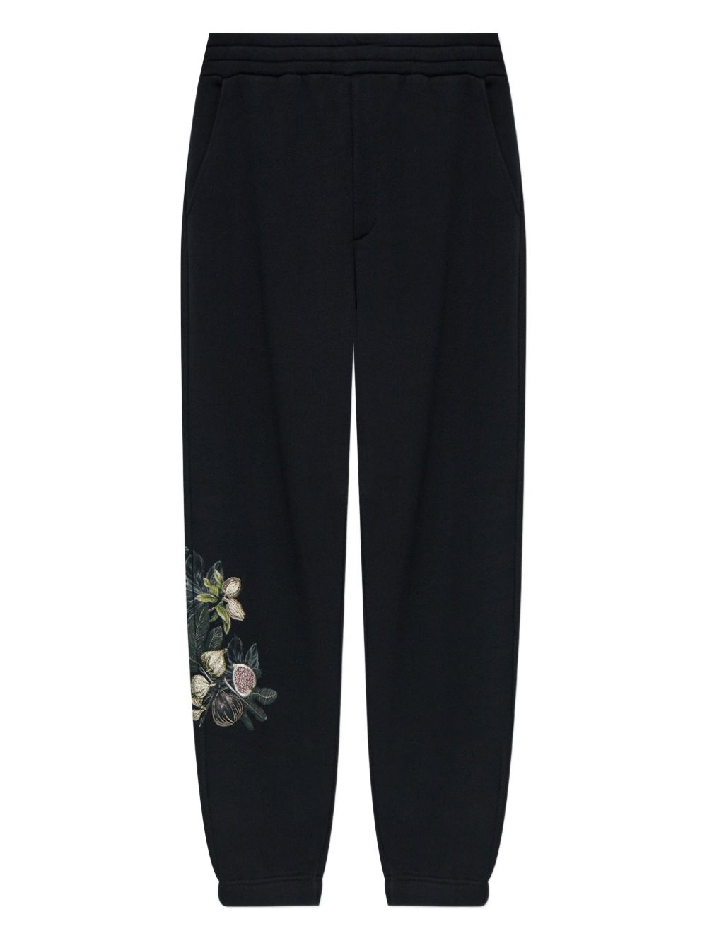 Floral-print track pants - Black